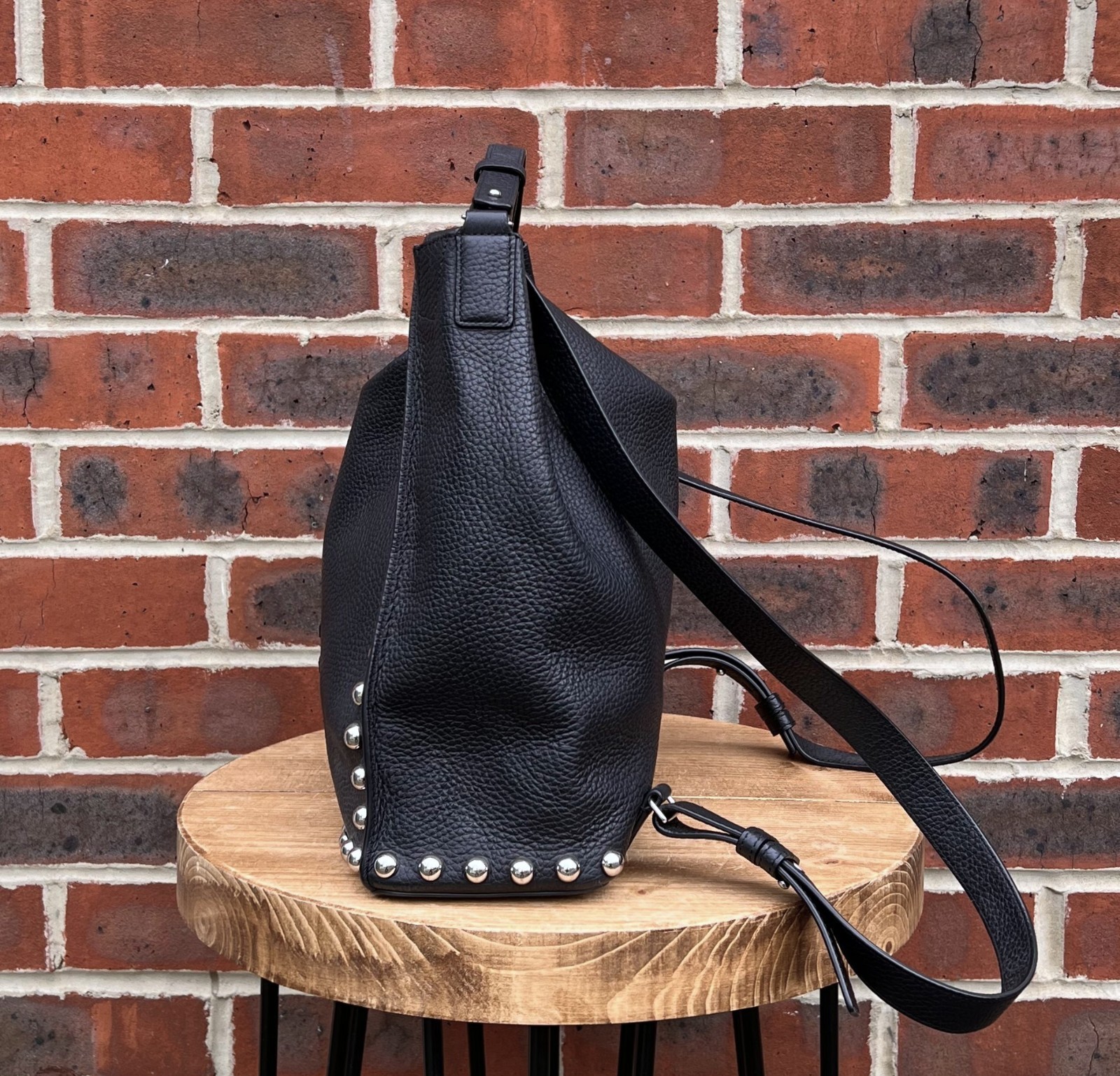AllSaints Ladies Leather CAMI Backpack Bag Black Biker All Saints Rucksack