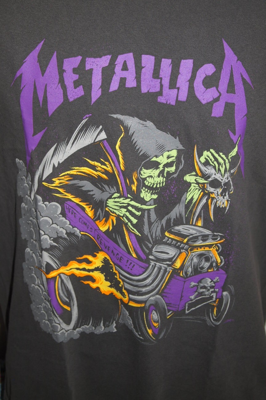 NWOT Metallica Grim Reaper Here Comes Revenge 80s Metal Rock Tee Size Mens XL