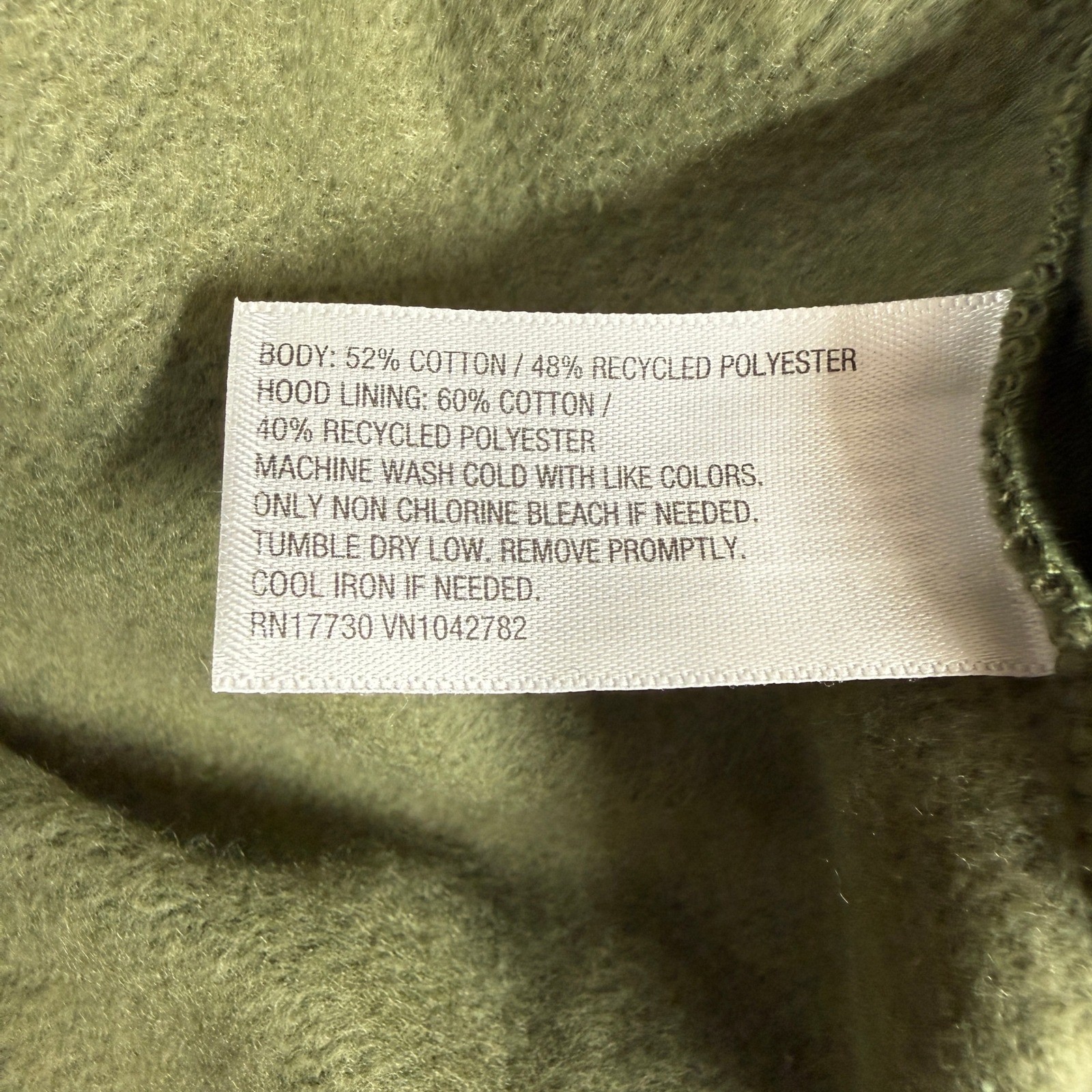 Goodfellow & Co Mens Olive Green Textured Pullover Hoodie Pocket Casual Size M
