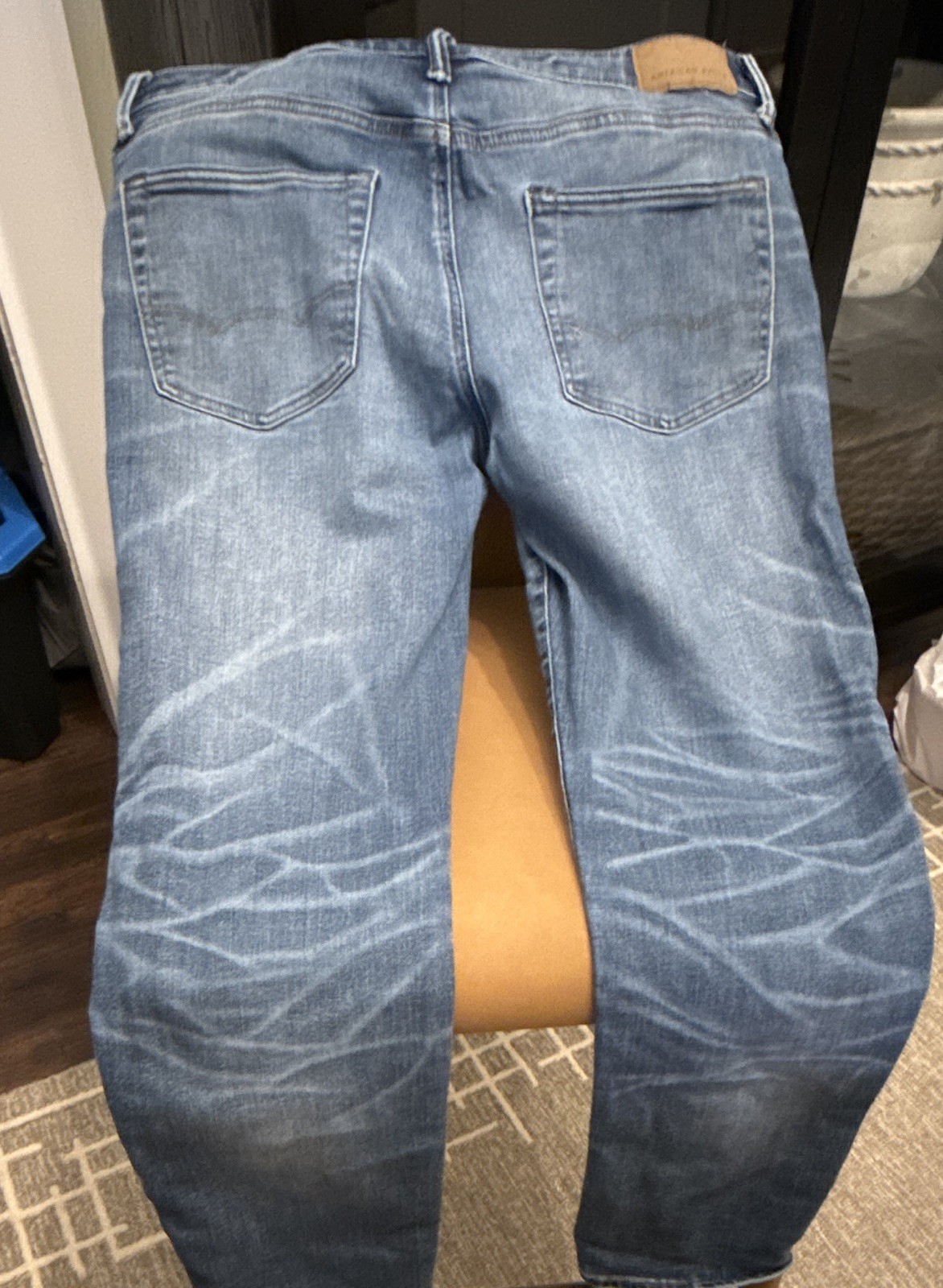 American Eagle AirFlex+ Men’s Straight Blue Light Wash Stretch 5-Pocket