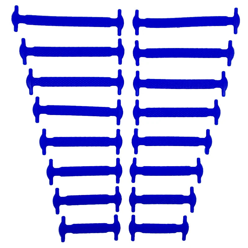 16Pcs/Lot Silicone Shoelaces No Tie Shoelaces 12 Colors Elastic Lace Shoelace Cr
