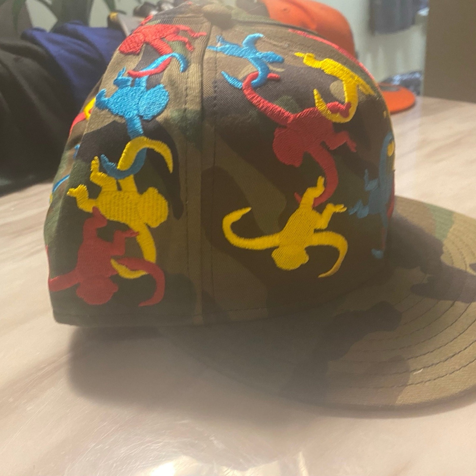 New Era Hat 7 5/8 Color Army & Colorful