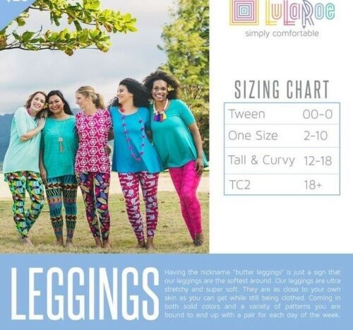 Tall & Curvy LuLaRoe TC leggings Solid Black New