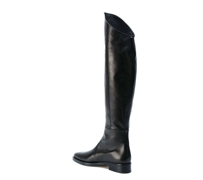 British Mens Genuine Leather Over The Knee High Boots Side Zip Riding Shoes