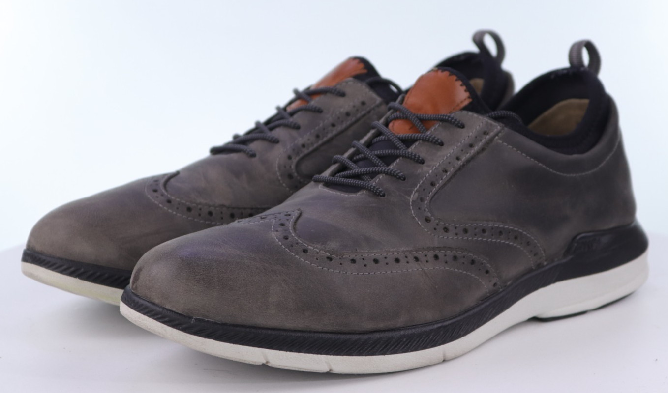 Johnston & Murphy XC4 Men’s Wingtip Oxfords Dress Shoes Size 12 M Leather Gray