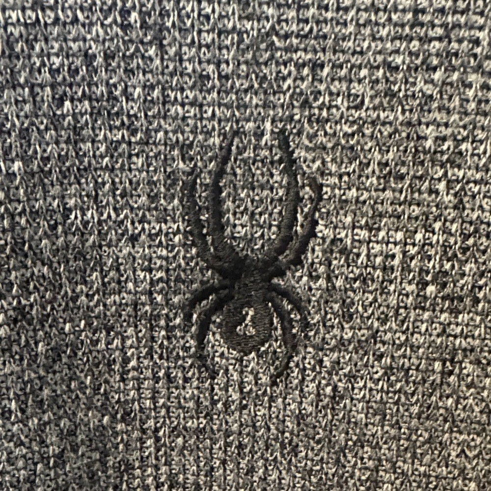 Spyder Charcoal Gray and Black Half‑Zip Performance Pullover