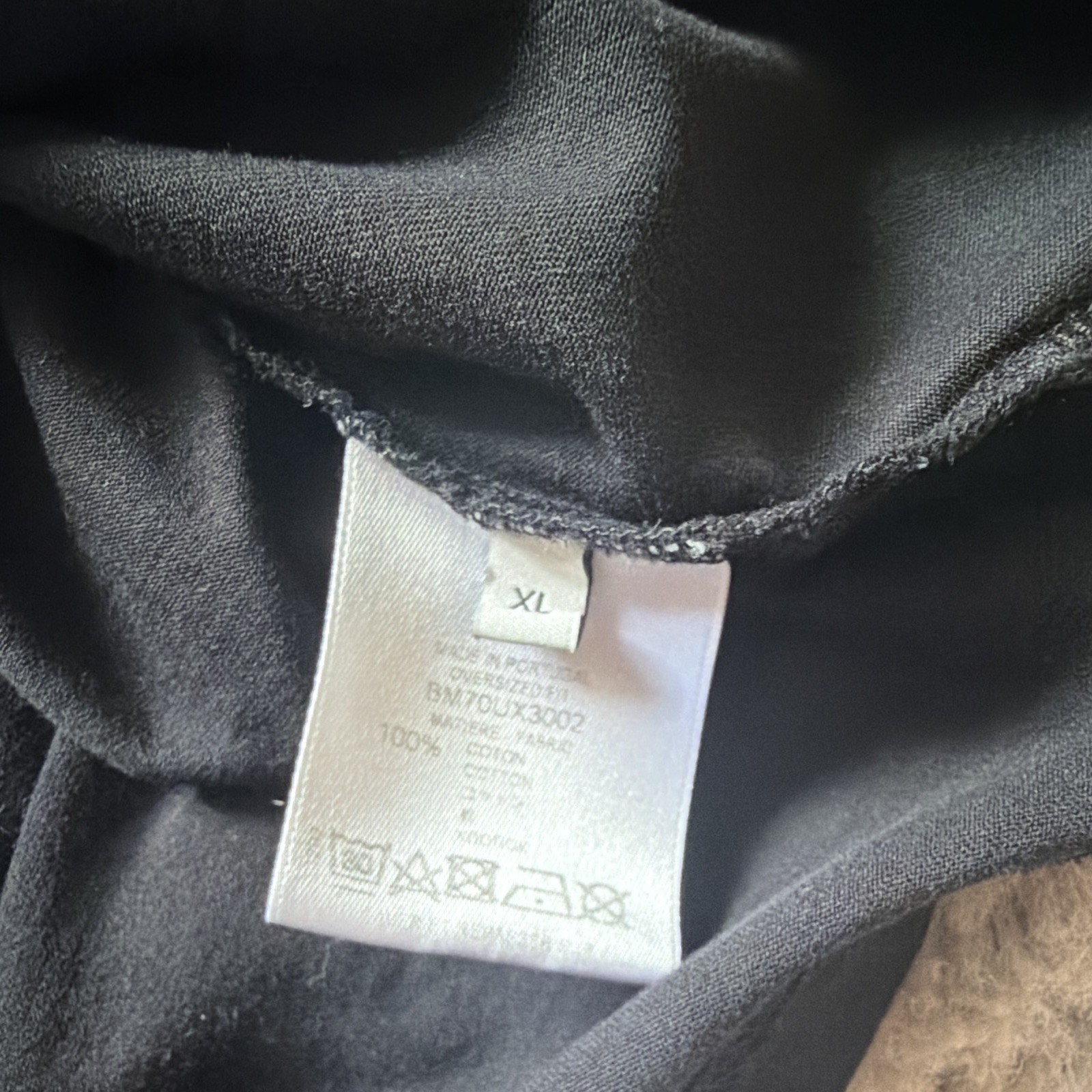 Givenchy Men’s Black XL Cotton Jersey Crew Neck Spirit Logo Graphic T-Shirt