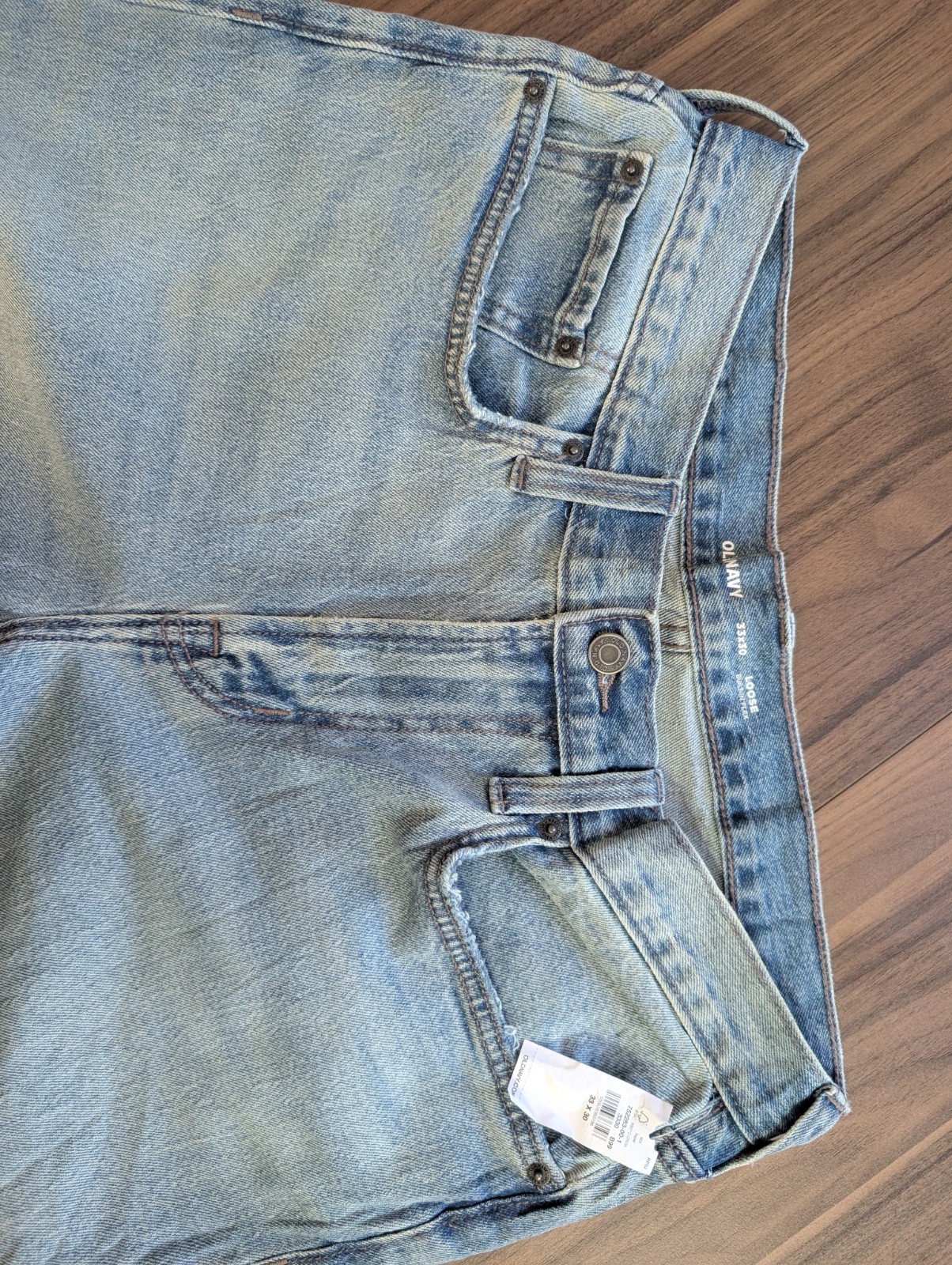 Old Navy Loose Fit Jeans Men’s 33×30 Light Wash Straight Leg Denim Pants