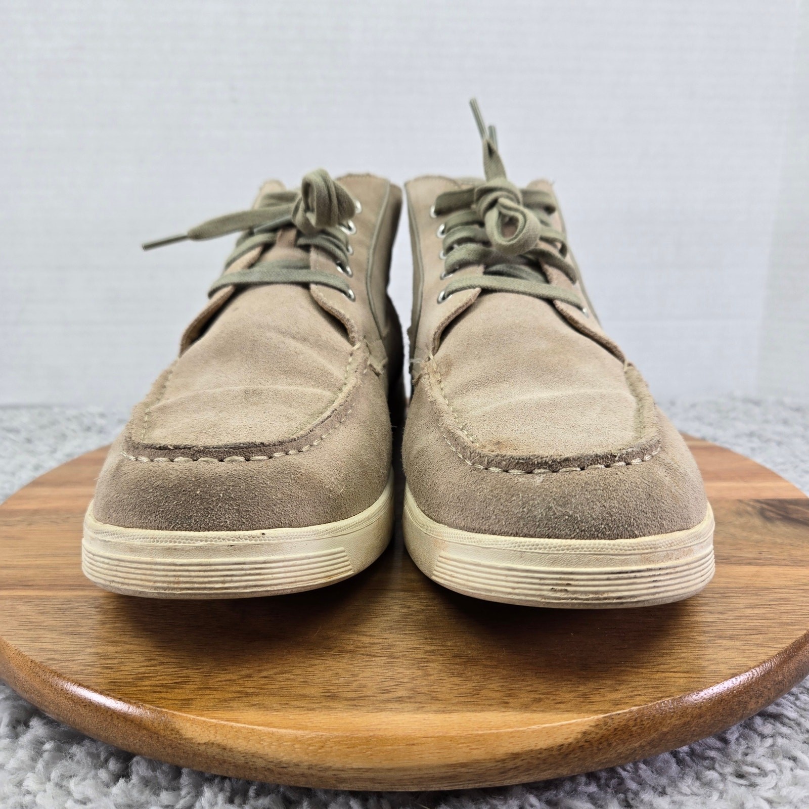 Cole Haan Mens 11M Tan Suede Leather Lace Up Moc Toe Casual Daily Chukka Boots