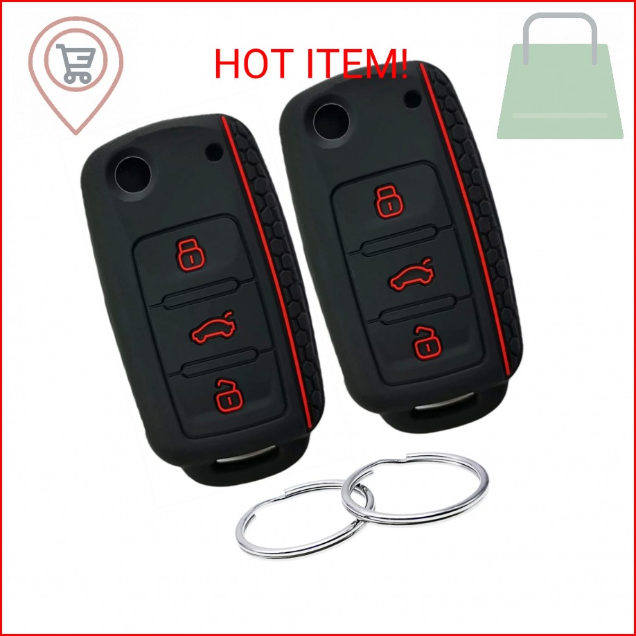 REPROTECTING Silicone Rubber Key Fob Cover Compatible with 2006-2015 VW Volkswag