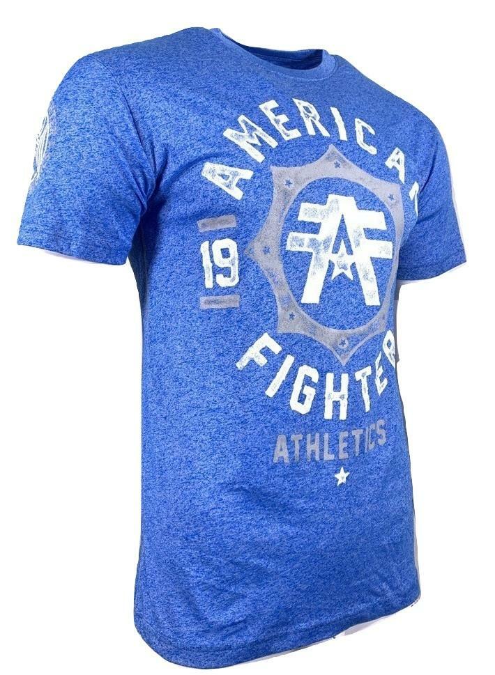 AMERICAN FIGHTER NORTH CAROLINA MARBLE Men’s T-Shirt Blue *