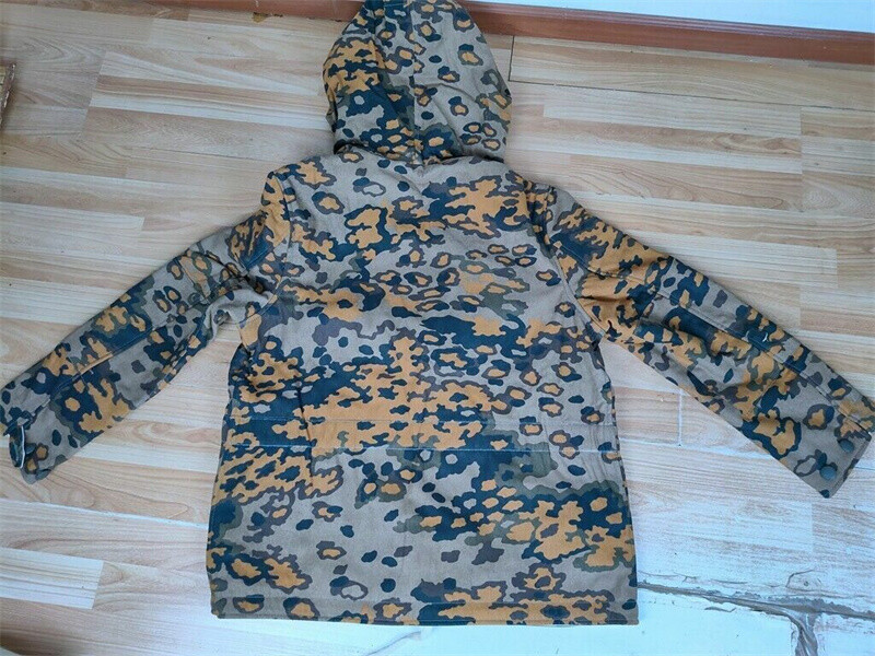 WWII German Autumn Oak Leaf Camo Parka, Double Sided Reversible Winter Military