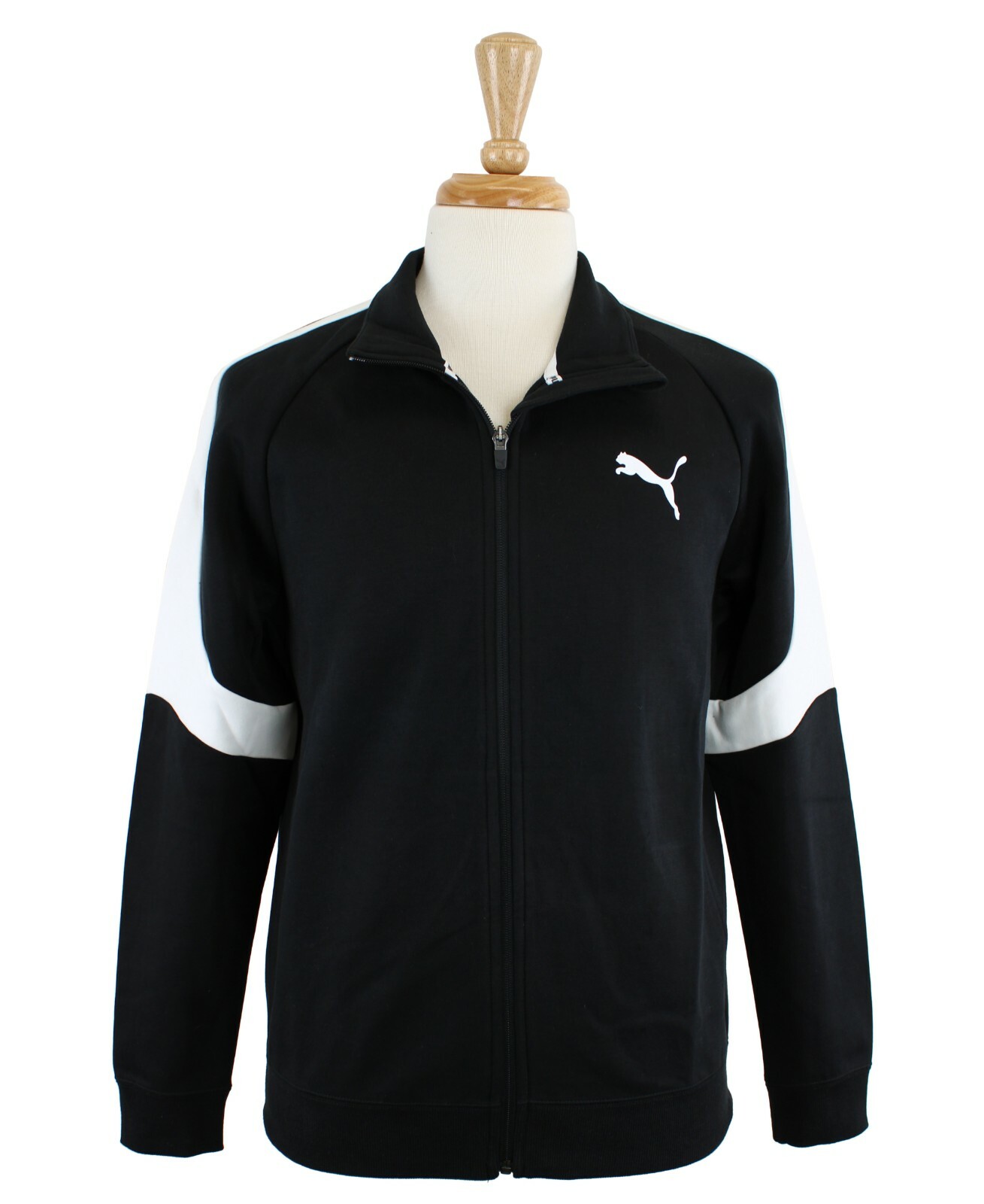 Puma Evostripe Men’s Core Track Jacket Full Zip, 4 Pockets, Black/White
