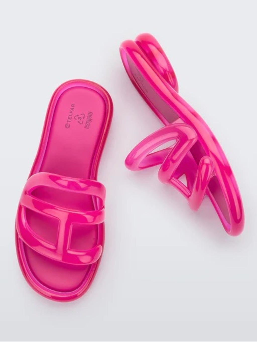 New Melissa x Telfar Jelly Slide pink size 8