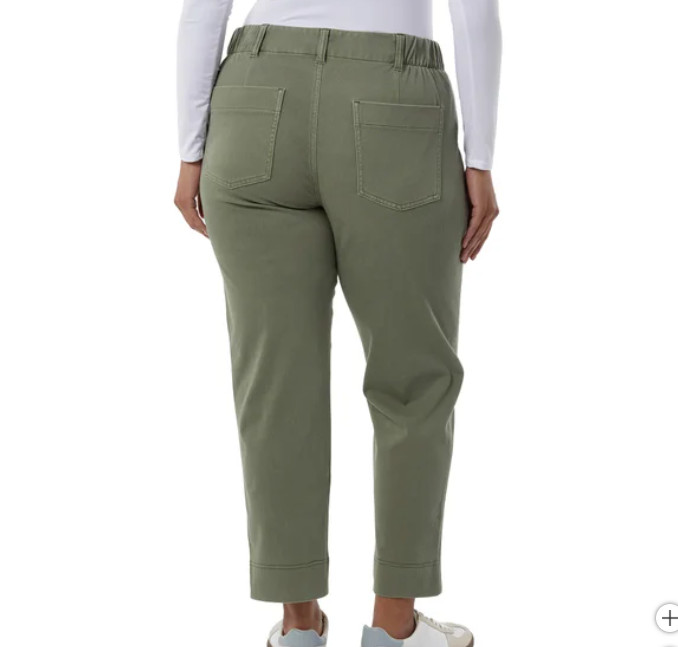 NWOT 32 Degree Cool Women’s Size XXL Green Twill Ankle Pants
