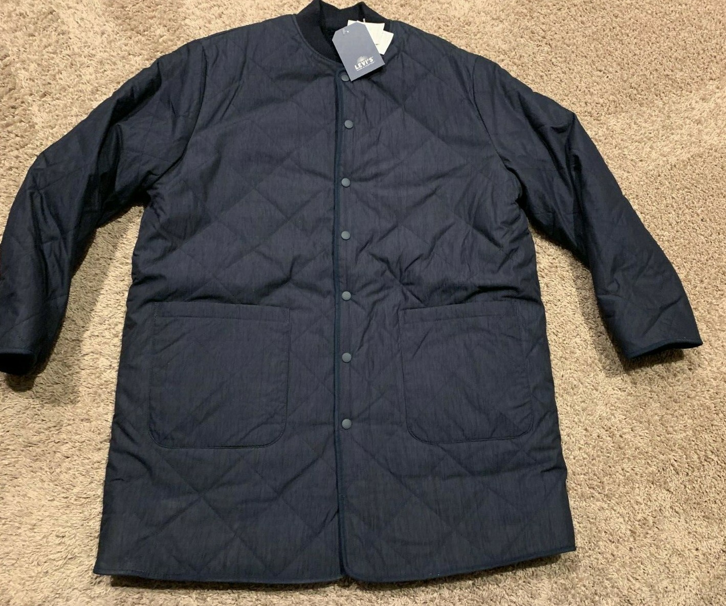 Levi’s Made & Crafted Quilted Sherpa Coat Reversible Men’s Large RT$348 NWT B1