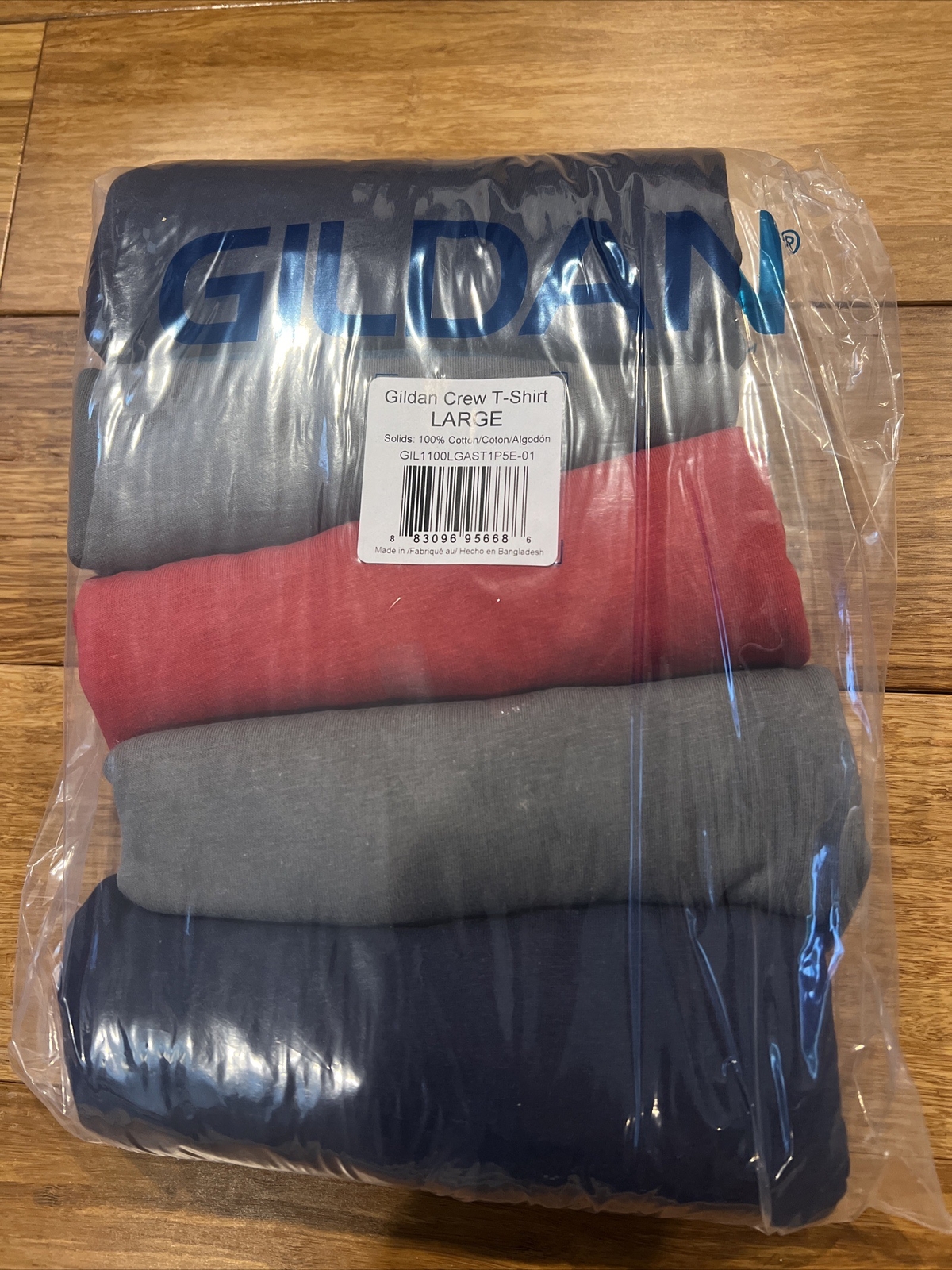 Gildan Men’s Crew T-Shirts Multipack Style G1100 NavyCharcoalCardinal Red L