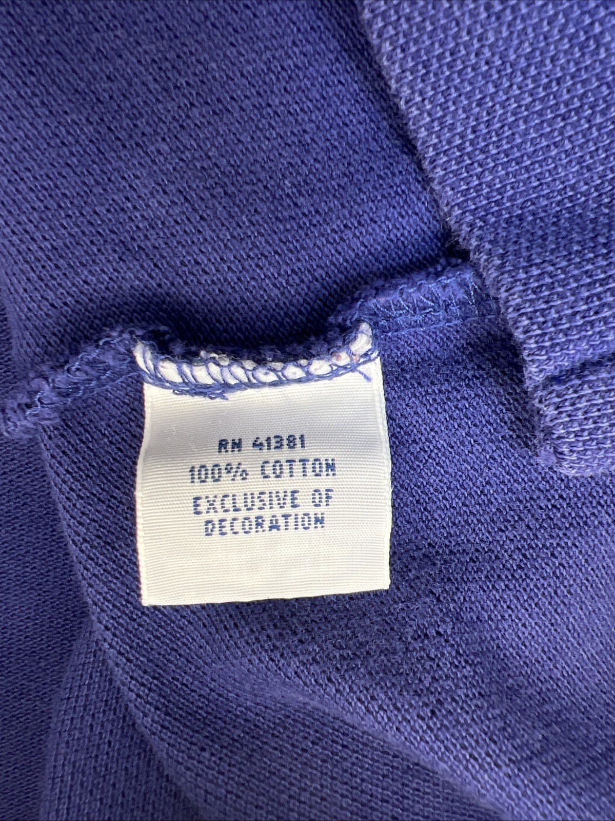 Polo Ralph Lauren Open Placket Polo XL Royal Blue Classic Fit Cotton White Pony