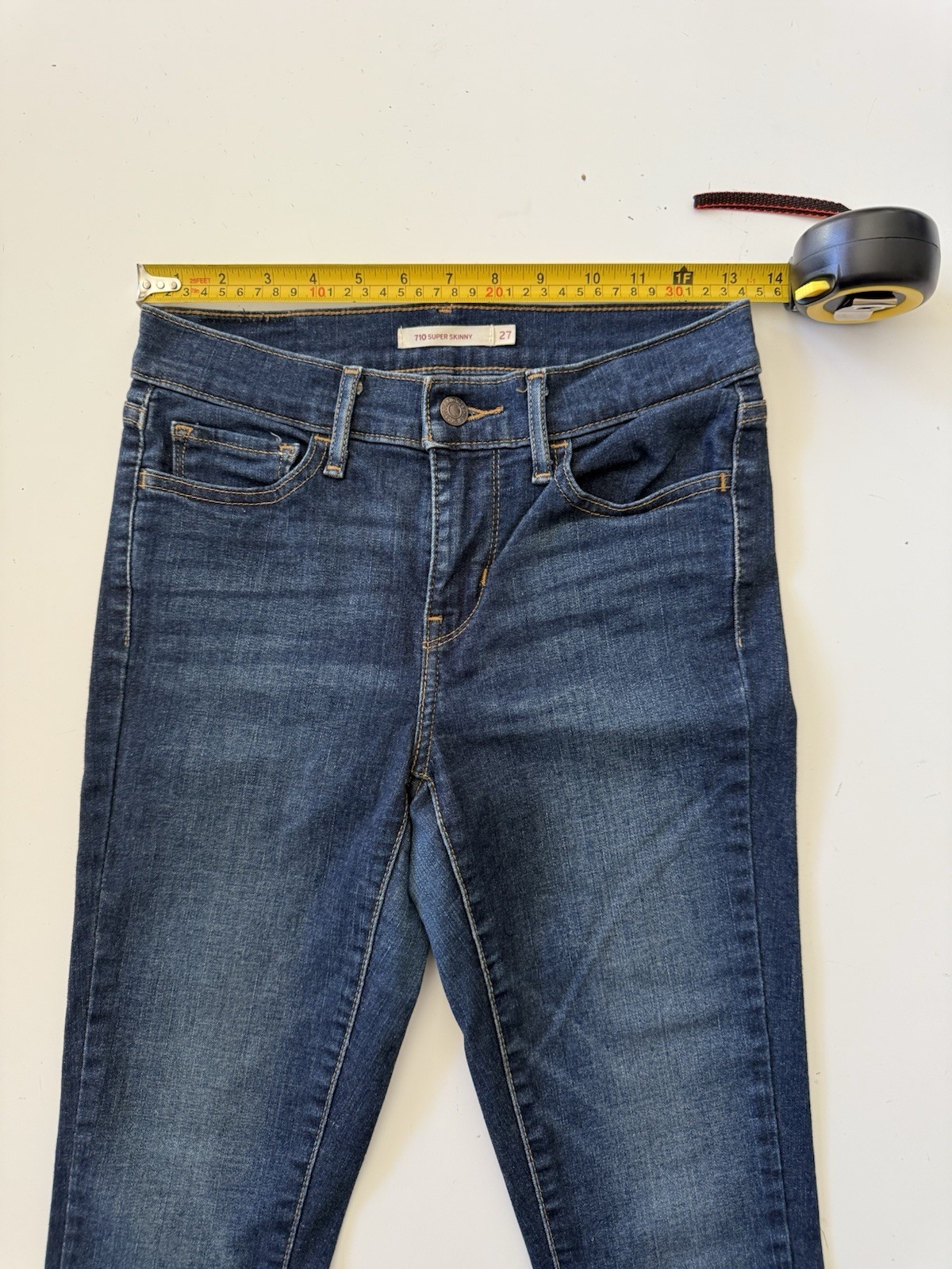 Levis Strauss 710 Super Skinny Jeans Blue Stretch Women’s 27×27 Good Condition👖