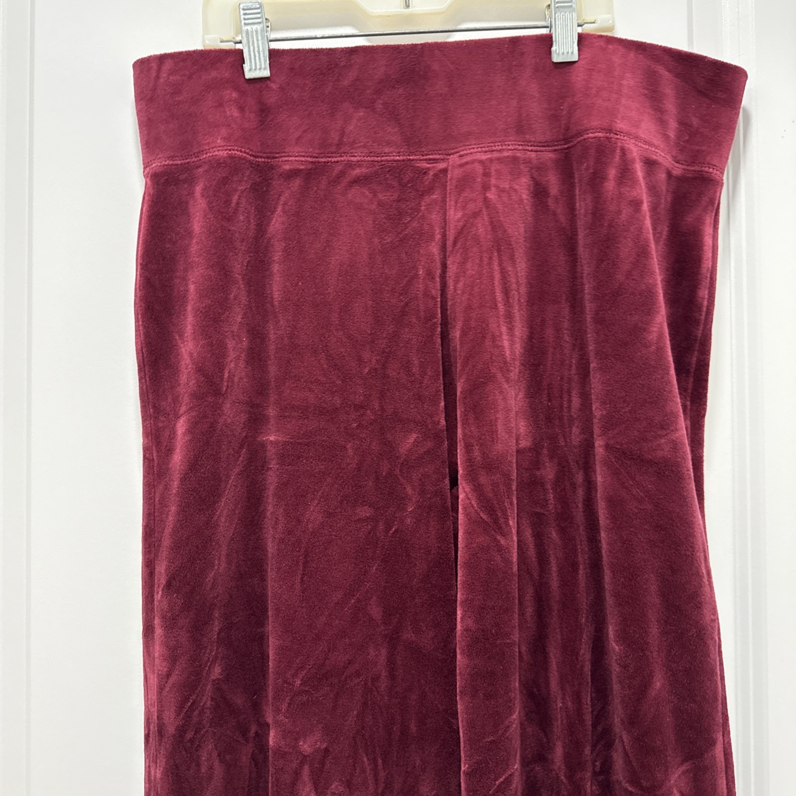 Talbots Velour Zip Front Sweatshirt & Pants Set Size Small Burgundy