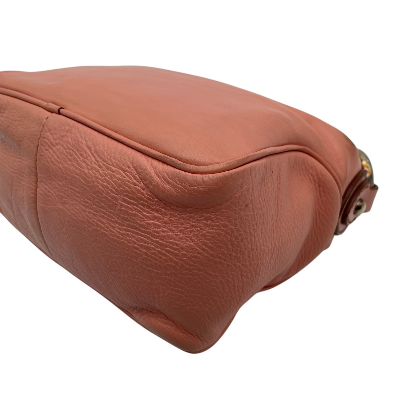 Authentic MARC JACOBS Leather Mini Handbag Pink Push Lock Compact Bag Women