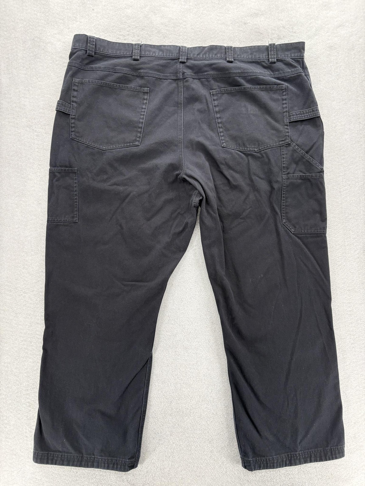Duluth Everyday Twill Carpenter Pants Mens 46×30 Black Crouch Gusset Workwear