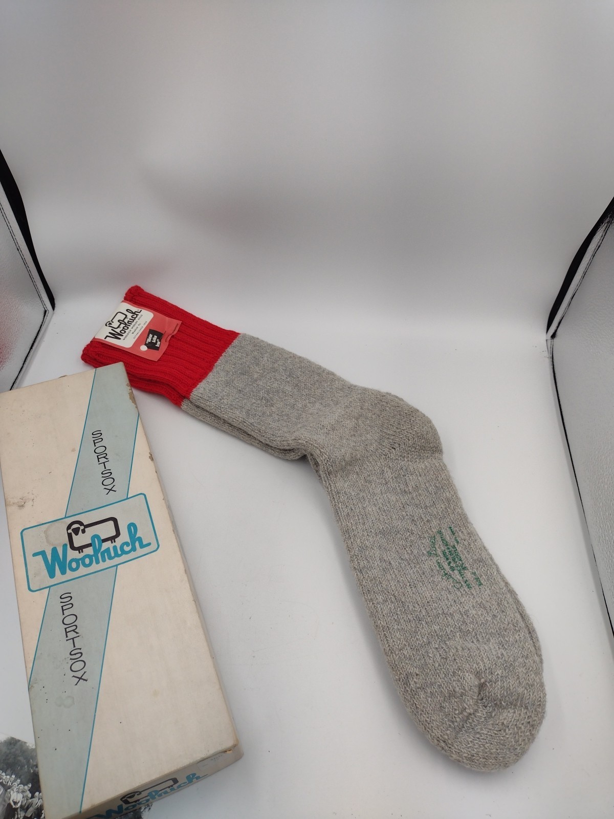 NOS Woolrich Woolen Mills Sportsox With Retail Box Wear Like Iron Vintage Socks