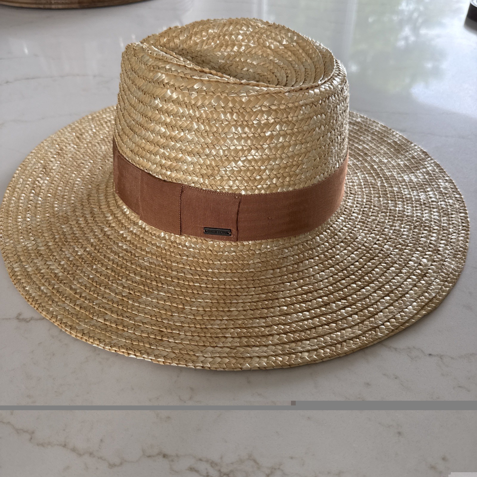 Brixton Joanna Straw Sun Hat Size S Beige Size 7 Adjustable band