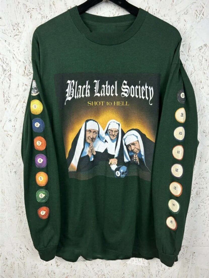 2006 Black Label Society Shot To Hell Long Sleeve Green Shirt TH423