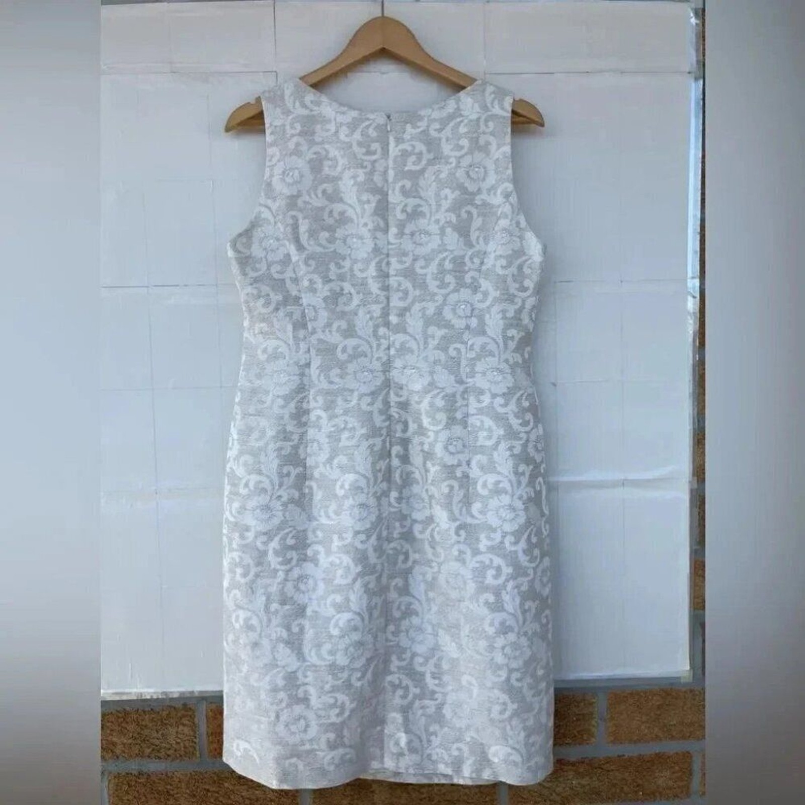 ESCADA KLEID JACQUARD SLEEVELESS SHIFT DRESS 42/14