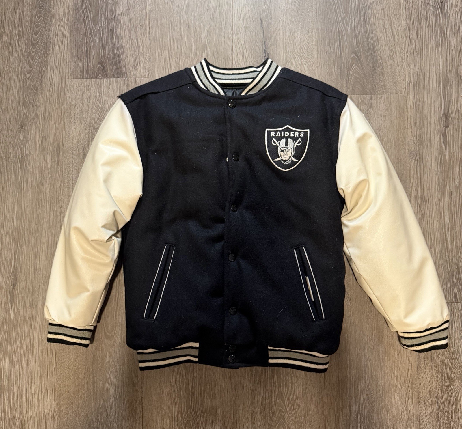 Vintage 90s Los Angeles Raider Toddler Reversible Jacket Size M-12-14