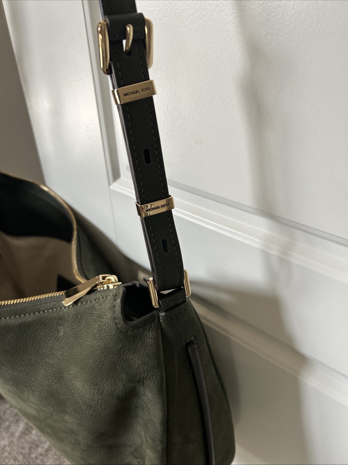 MICHAEL Michael Nolita Medium Nubuck Shoulder Bag