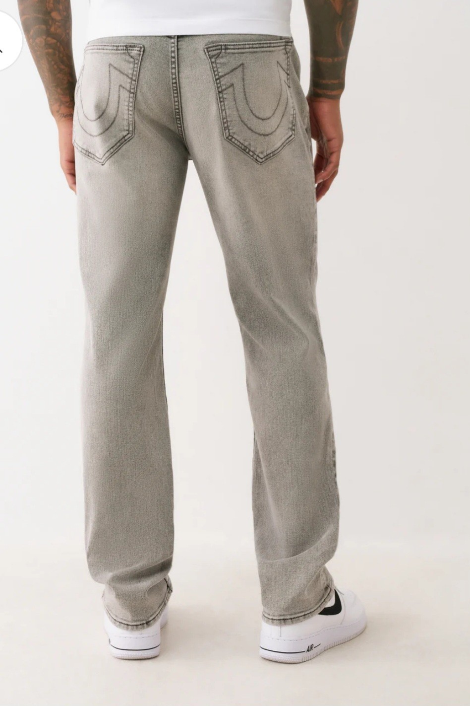 True Religion Geno Sn Slim Style 700387 Gray Silvery Wash Size W38x32L