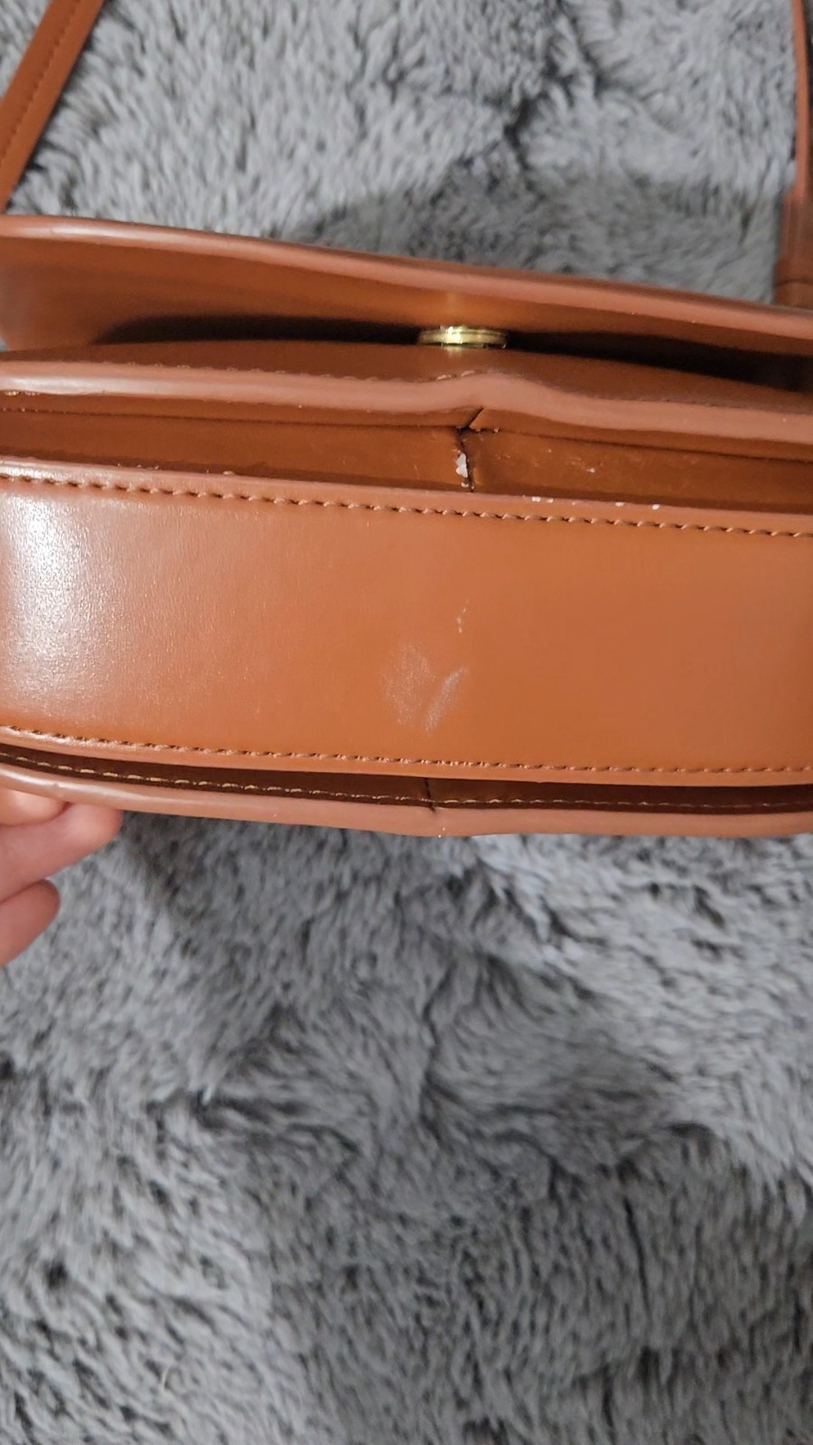 Zara Brown Small Shoulder Bag Magnetic Flap Zip, Adjustable Strap, Pockets