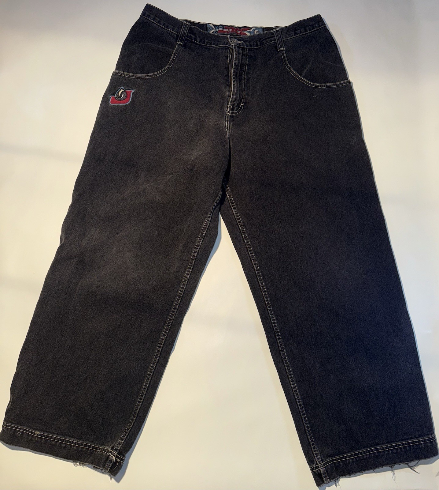 JNCO Skunk 40×32 Black Jeans Striped vintage 90s
