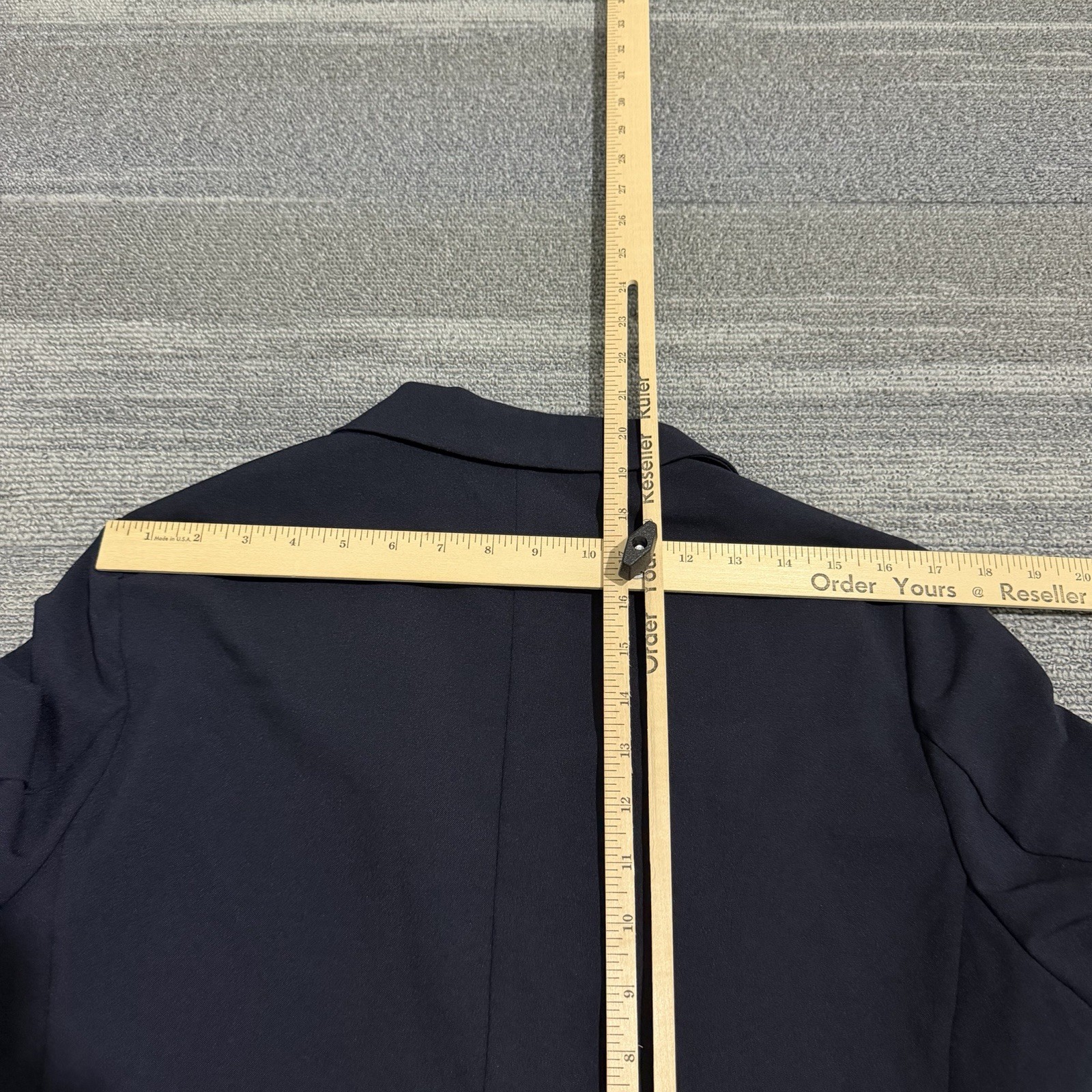Uniqlo Blazer Mens Large Navy Unstructured Sport Coat Polyester Jacket Stretch