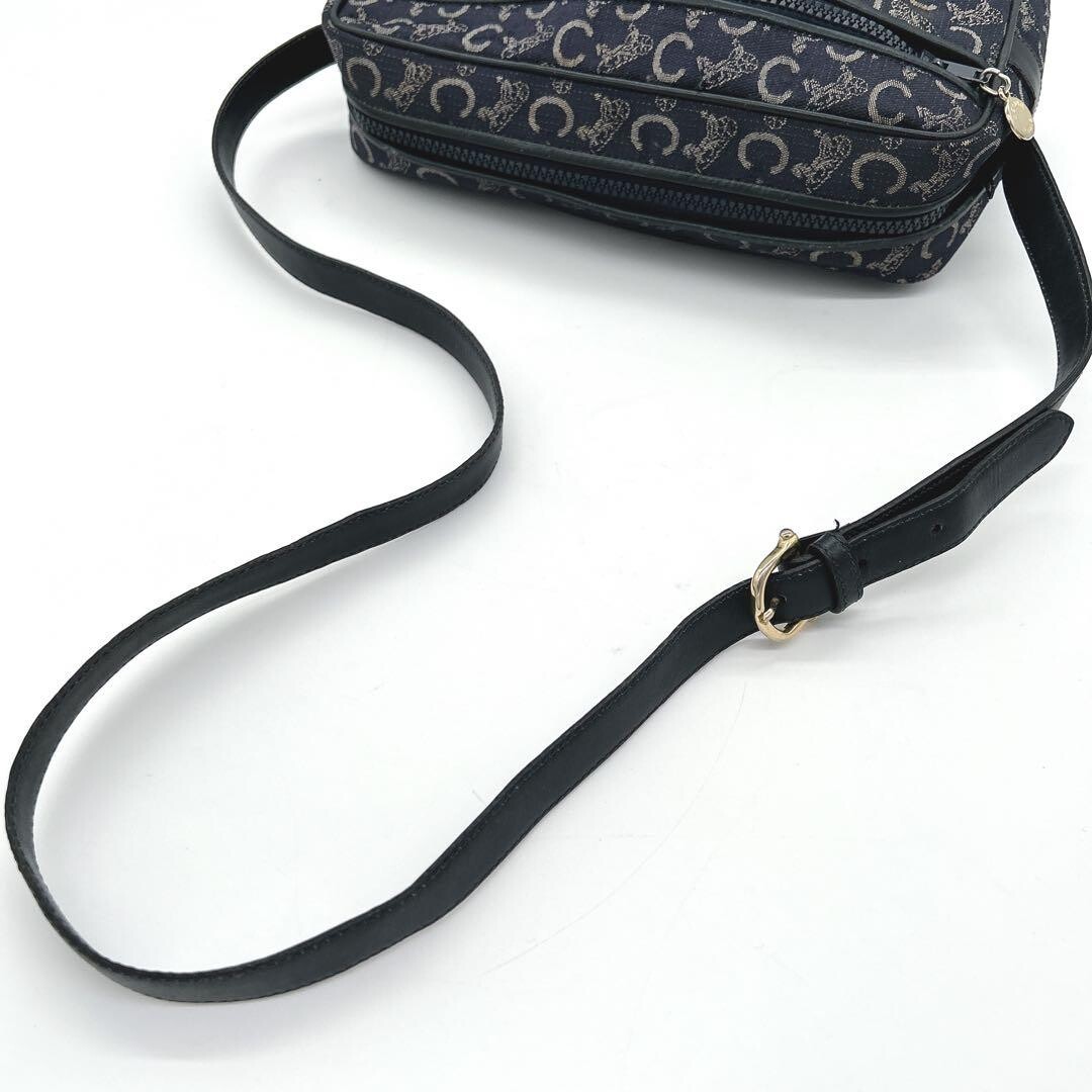 Celine C Macadam Crossbody Bag Navy Sally Camera Bag Logo Vintage From Japan