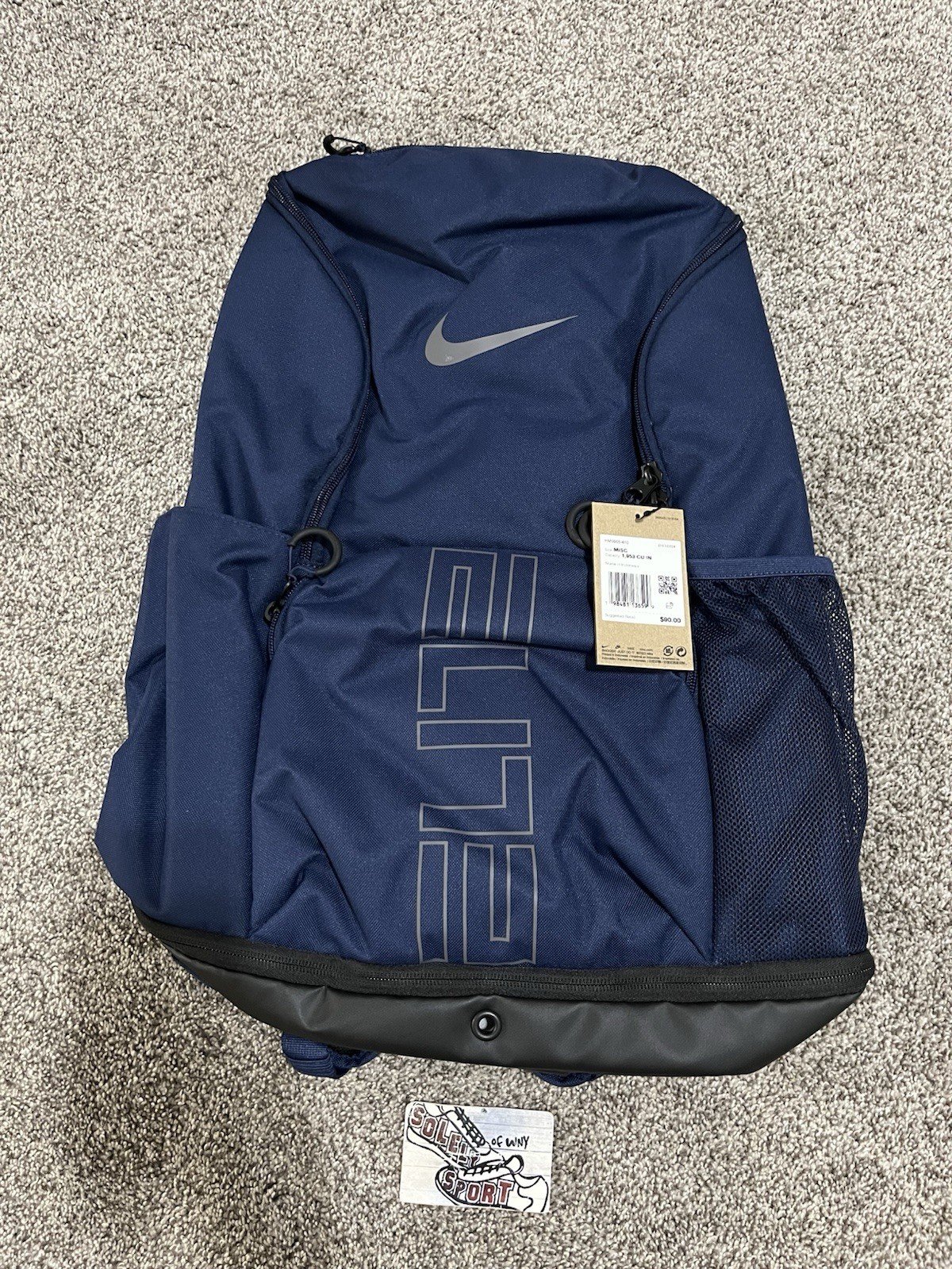 Authentic New Nike Hoops Varsity Elite Backpack Navy Blue Basketball 32L HM9965