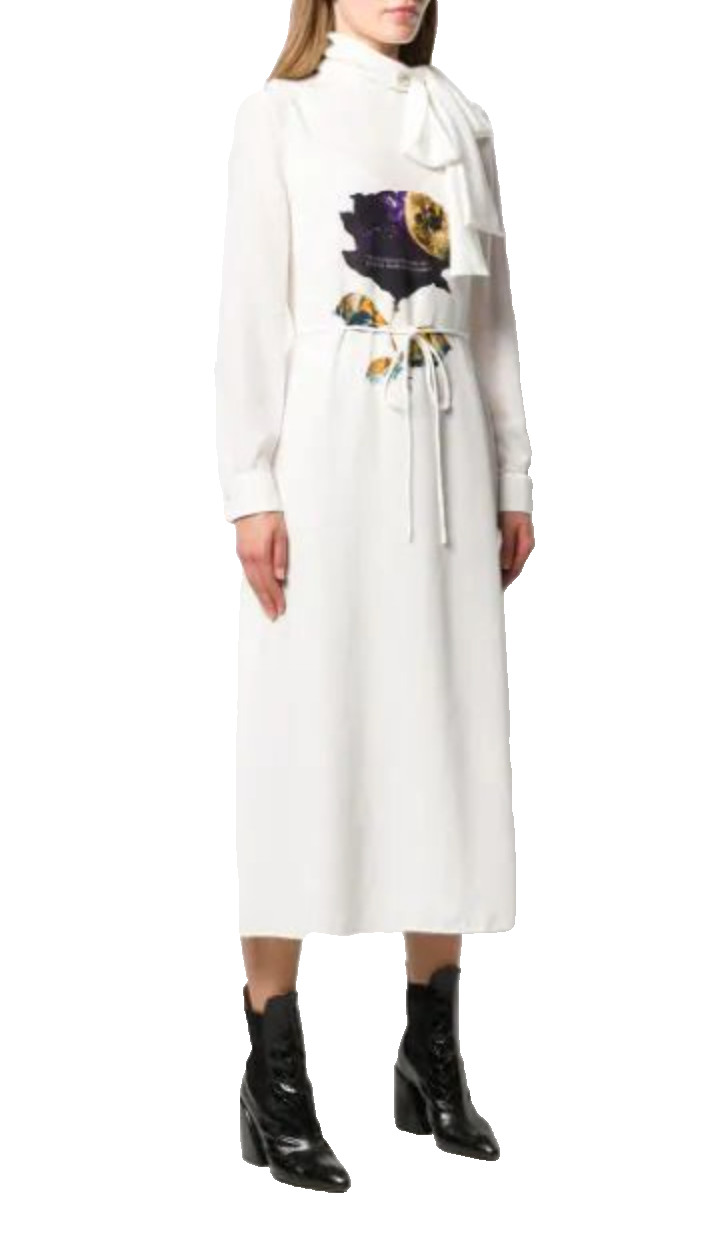 Valentino Garavani Silk Dress Midikleid Midi-Dress Emancipation of Poetry New S