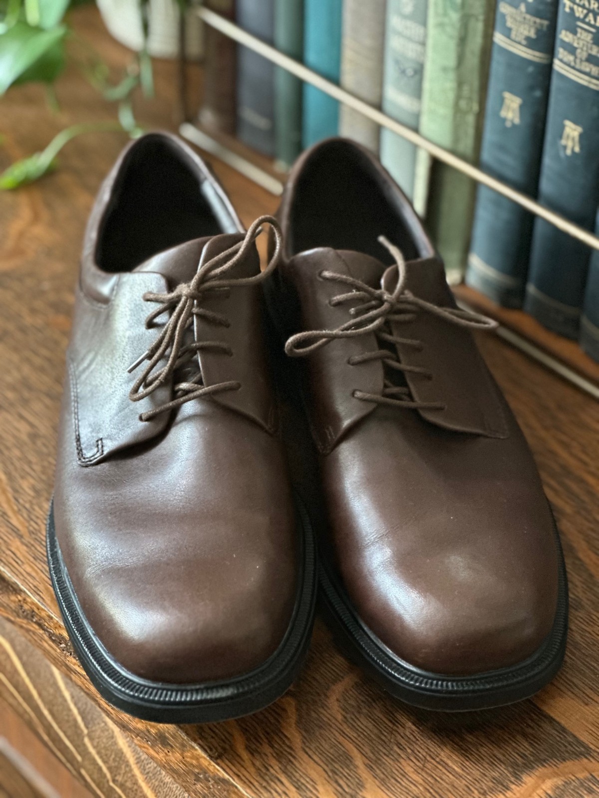Rockport Men’s Margin Oxford Size 11.5 in Chocolate Brown, Excellent Condition