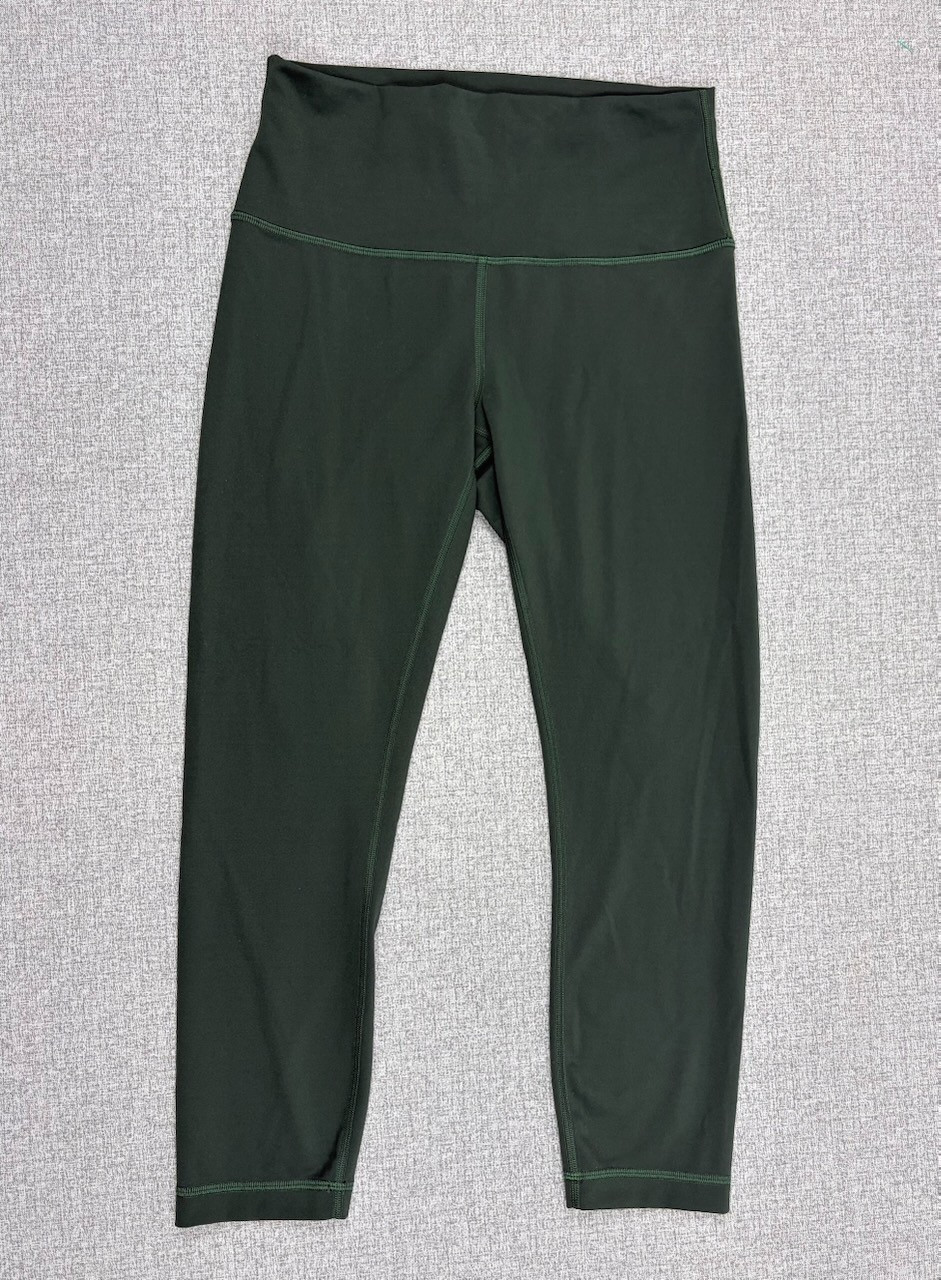 Lululemon Wunder Train HR Crop 23″ Leggings Womens 8 Rainforest Green Everlux
