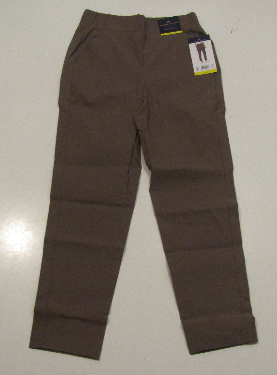 MODERN AMBITION Womens High-Rise Travel Pants Brown Sz Small S NWT Womens