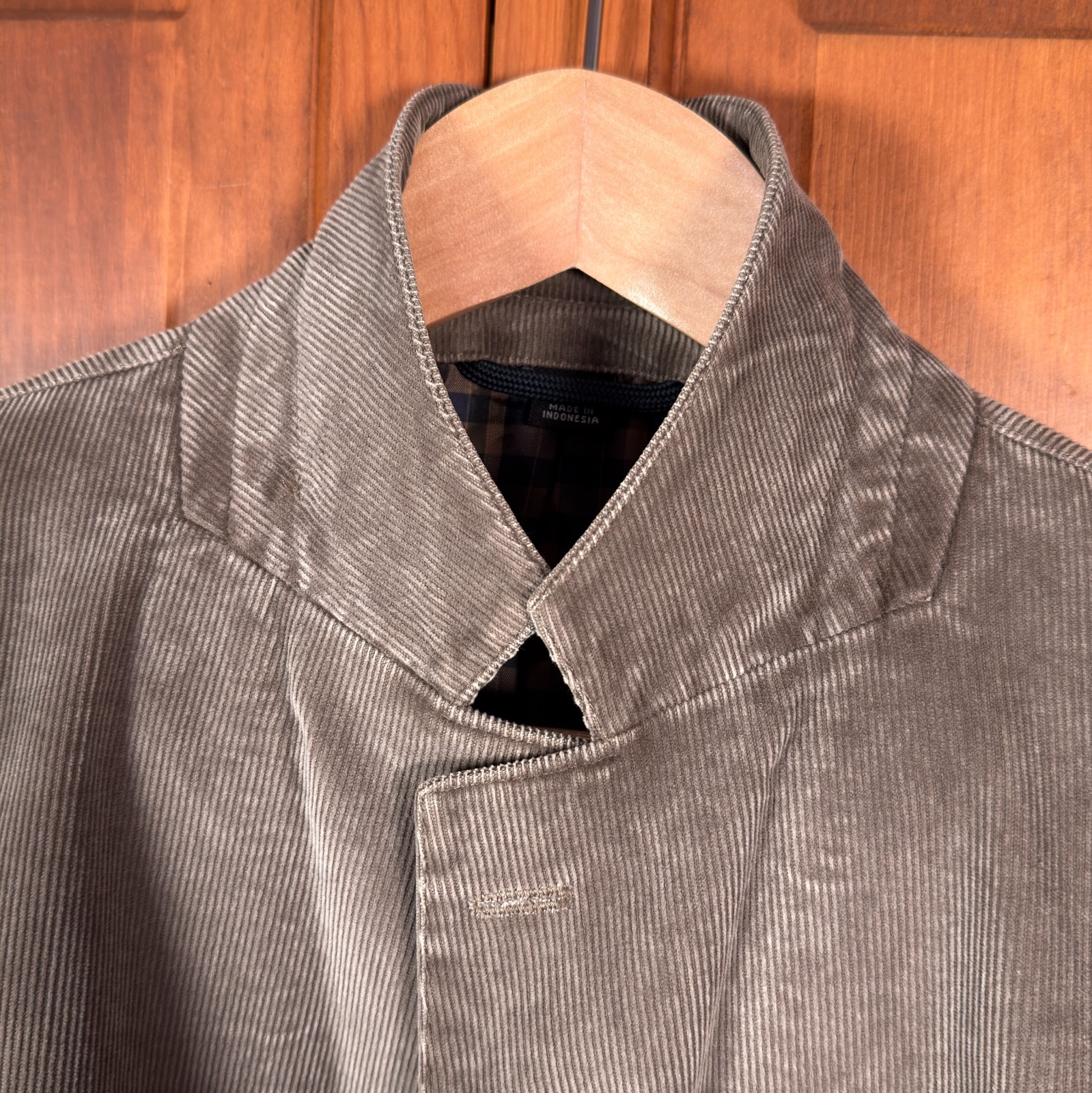 Haspel Corduroy Blazer Mens 46R Brown 2 Button Sport Cotton Half Lined *READ