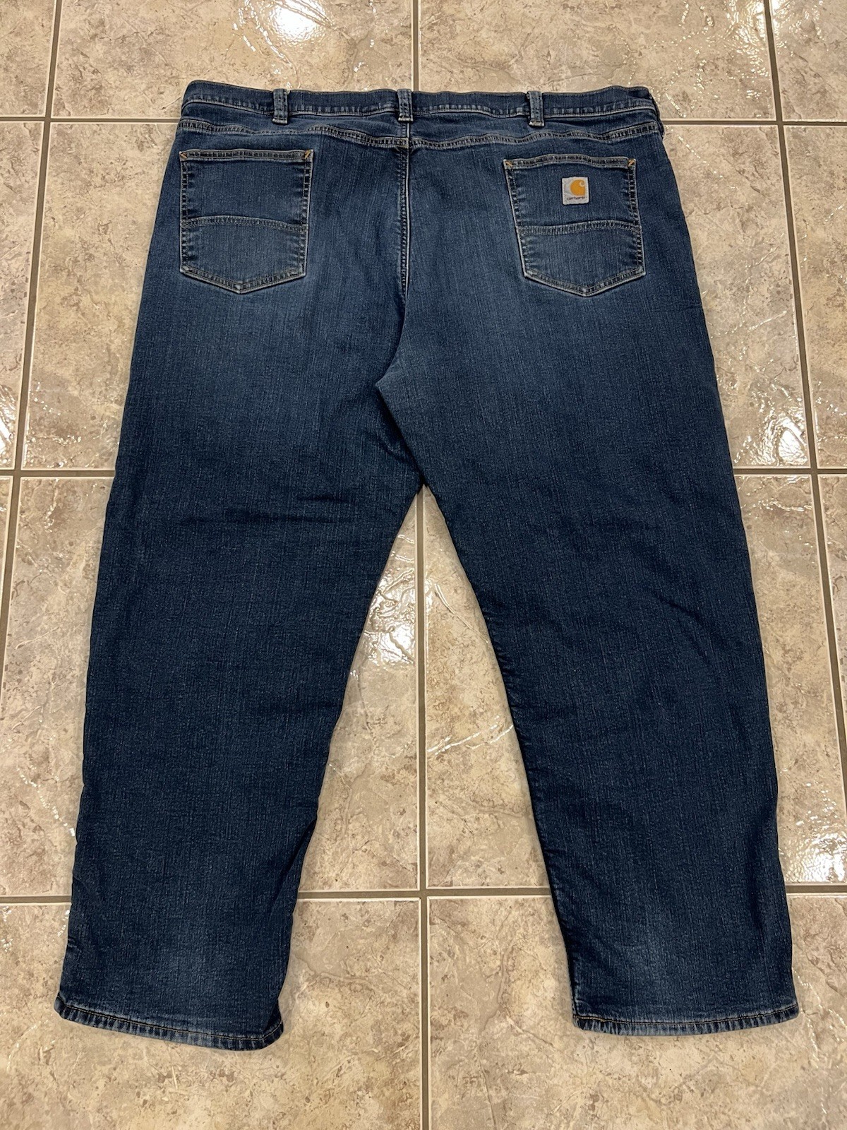 Mens 48X30 Carhartt 104939 Rugged Flex Relaxed Fit Fleece Lined 5 Pocket Jeans