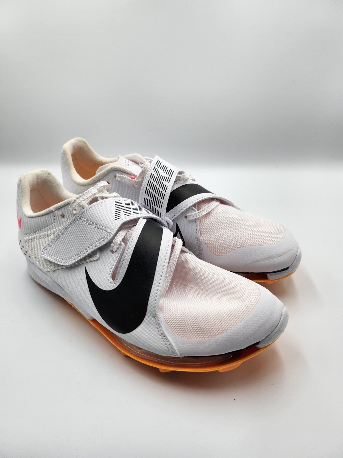 Nike Men’s Size 5 Air Zoom LJ Long Jump Elite Track Field White Orange – New