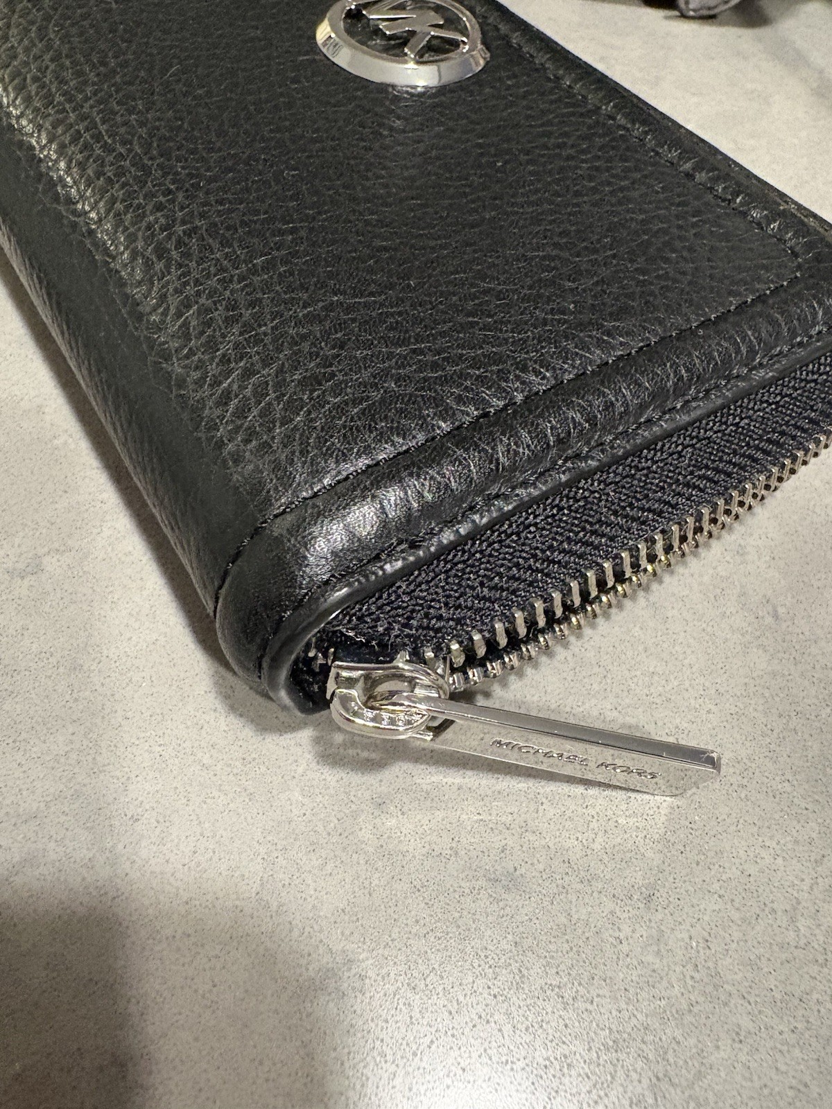 Michael Kors Black Satchel w Snake Print Flap, Silver Hardware & wallet