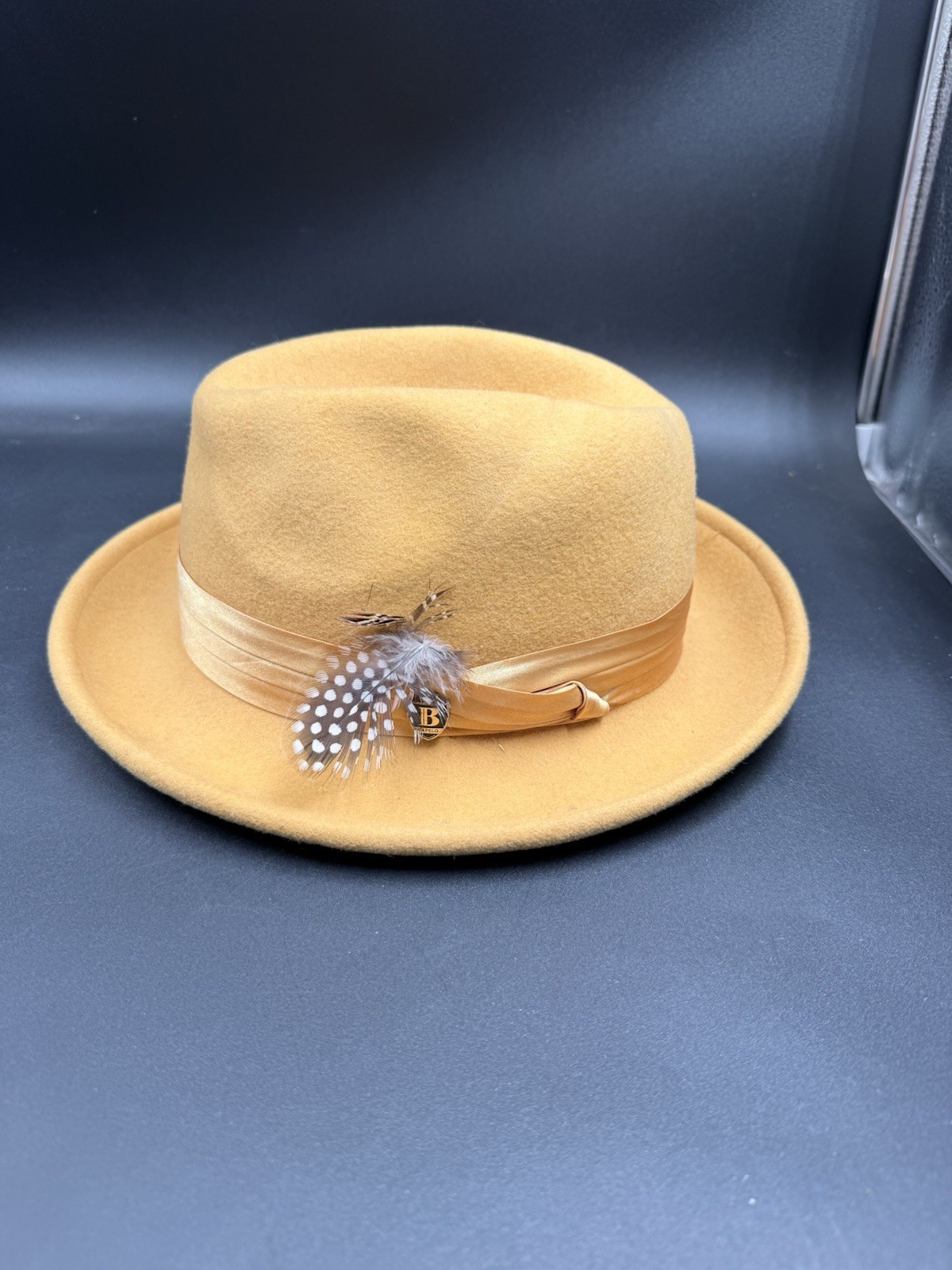 Bruno Capelo Luxury Camel Collection Fedora Hat Australian Wool Sz L