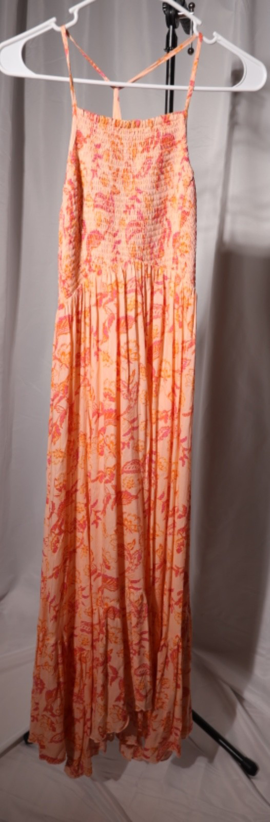 NEW| Intimately free people Heat Wave Floral Printed Maxi Dress Coral Sz S