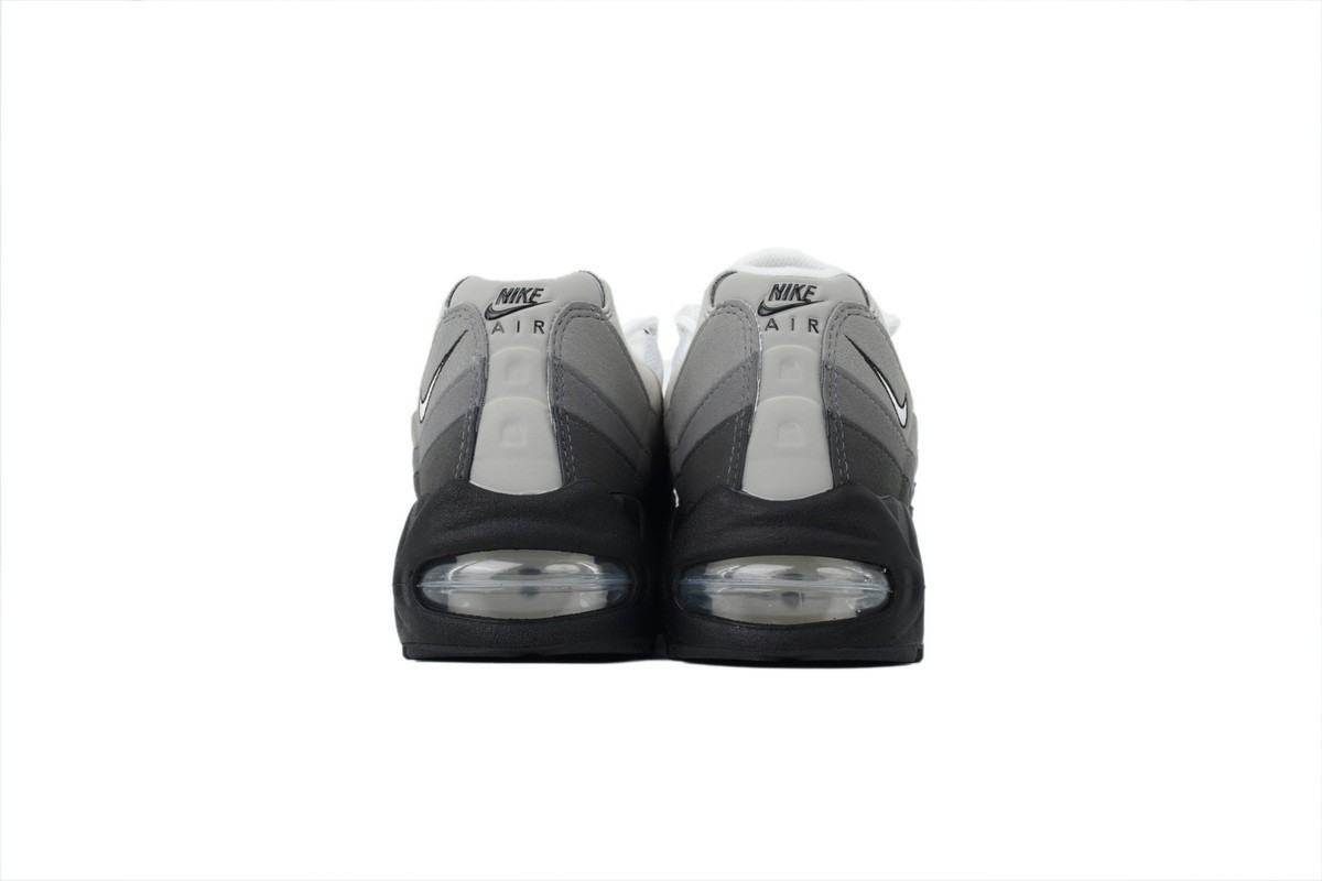 Nike Air Max 95 Grey Black White Laces Men Low Top Sneakers Free Shipping