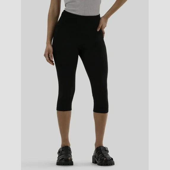 No Boundaries Women’s Pull On Capri Leggings MEDIUM (8-10) Black Soot New W Tags